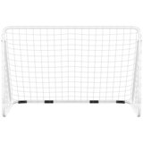  Nogometni gol s mrežom bijeli 180 x 90 x 120 cm čelčni | Eponuda.com