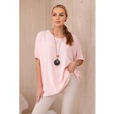 Kesi Oversized blouse with pendant powder pink | shoptok.hr