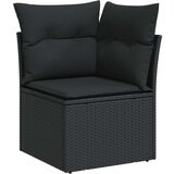  8-dijelni set vrtnih sofa od poliratana s jastucima crni | shoptok.hr