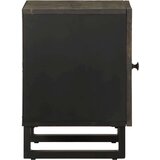 vidaXL Nočna omarica črna 40x33x46 cm trden mangov les | Shoptok.si