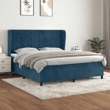  Krevet s oprugama i madracem tamnoplavi 180x200 cm baršunasti | shoptok.hr