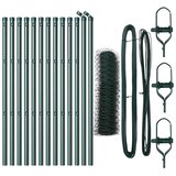 vidaXL Ogrodje s stebri Zelena 0.5 x 25 m Jeklo s PVC premazom, (5000097270) | Shoptok.si