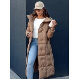 DStreet Quilted women's coat CLOUTIQUE dark beige | shoptok.hr