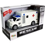  Vozilo hitne pomoći s pogonom na trenje i zvučnim efektima 1:20 - bijeli | Shoptok.si