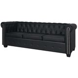  Trosjed Chesterfield od umjetne kože crni | shoptok.hr