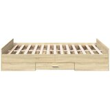  Okvir za krevet s ladicama boja hrasta 140x190 cm drveni | shoptok.hr