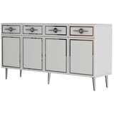 Hanah home Komoda Belly KB150 White Silver