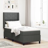 vidaXL Box Spring Postelja z Blazino & LED Temno Siva 90x190 cm Tkanina Cene