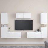 vidaXL 7-dijelni set tv ormarića bijeli od iverice Cijene