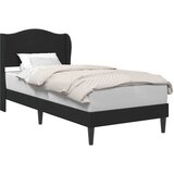  Krevetna konstrukcija s uzglavljem Crna 100 x 200 cm Baršun | shoptok.hr