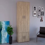 Kondela Omara, s policami, z dvojnimi vrati, hrast artisan, SERVO TYP 1 | Shoptok.si