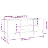 Ormarić za ploče boja hrasta 121 x 38 x 48 cm konstruirano drvo | shoptok.hr