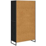 vidaXL Strani šal s predalom 2 pcs Črna Orehovina 81 x 36 x 150.5 cm | Shoptok.si