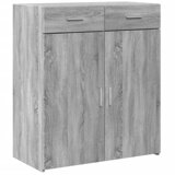  Komoda siva boja hrasta 80x42,5x93 cm od konstruiranog drva | shoptok.hr