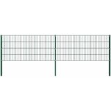  Ogradni panel sa stupovima od željeza 349x80 cm zelene boje | shoptok.hr