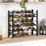  Stalak za vino za 36 boca crni željezni | shoptok.hr