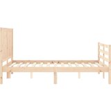  Kreveta s uzglavljem 120 x 200 cm od masivnog drva | shoptok.hr