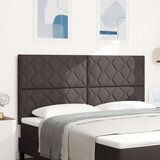 vidaXL vzglavje z dizajnom diamantnih blokov temno rjava 180 cm blago, (22080229) | Shoptok.si