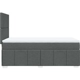 vidaXL Box spring postelja z vzmetnico temno siva 90x190 cm blago | Shoptok.si