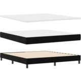 Box Postelja z vzmetnico Črna 180x200 cm Žamet, (22052905) | Shoptok.si