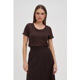 Marisse Brown Short-Sleeved Blouse | shoptok.hr