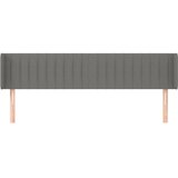  Uzglavlje s ušima tamnosivo 203x16x78/88 cm od tkanine | shoptok.hr