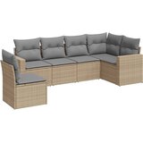  6-dijelni set vrtnih sofa s jastucima bež od poliratana | shoptok.hr