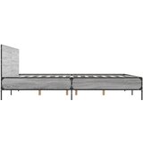  Posteljni okvir siva sonoma 140x200 cm inž. les in kovina | Shoptok.si