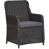  7-dijelni vrtni blagovaonski set od poliratana crni | Eponuda.com