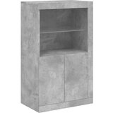  Komoda s LED svjetlima siva boja betona 181,5x37x100 cm | shoptok.hr