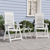 Maison Chic Zložljiv Vrtni Stoli - Stol za vrt 2 kosa bel PP JS2632, (21876562) | Shoptok.si