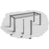  Sto IN-OUT Serie B1 - SET 4 NOGE H750 za drvo Aluminium 00 ( 431-115 ) Cene