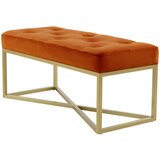 Kayoom KLOP BREZ NASLONA, les, kovina, tekstil, leseni material oranžna, zlate barve | Shoptok.si
