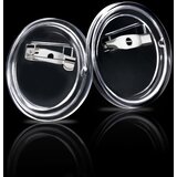  Set gumba za značke sa sigurnosnim iglama 100 kom akrilni 25 mm | shoptok.hr