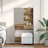  Toaletni stol s ogledalom Artisan hrast 74,5x40x141 cm | shoptok.hr