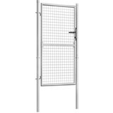 vidaXL vrtna vrata od pocinčanog čelika 105 x 200 cm srebrna | shoptok.hr