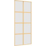  Klizna vrata zlatna 90 x 205 cm matirano staklo ESG i aluminij | shoptok.hr