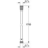 Grohe tuš cev SILVERFLEX 1.75 m (28388A00) - hard graphite | Shoptok.si