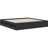  Krevetna konstrukcija Crna 200 x 200 cm Čvrsto borovo drvo Slike