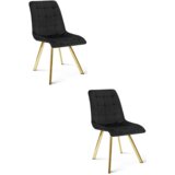  CIEZA stolica - crni baršun / zlatne noge x 2 | shoptok.hr