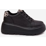 VINCEZA Leather Women's Sneakers On Platform Leopard | shoptok.hr