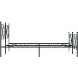 vidaXL Metalni okvir kreveta uzglavlje i podnožje crni 137x190 cm | shoptok.hr