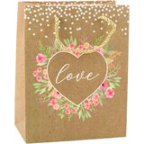 GIFT Bag Love Inscription Flowers 23 x 18 x 10.5 cm | Shoptok.si