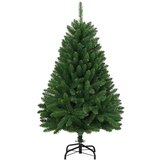 vidaXL Umestno božično drevo z LED lučmi Zelena 120 cm PVC in kovina | Shoptok.si