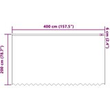 vidaXL Zavjese sa zavjesama Cvjetni Bijelo 400 x 200 cm Poliester | shoptok.hr