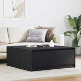  Stol za kavu s ladicama crni hrast 100x100x40 cm | Eponuda.com