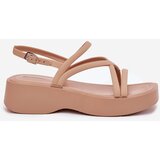 Boto Women's Platform Sandals With Straps Beige Civara | Shoptok.si