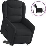  Električni naslonjač na podizanje od tkanine crni | shoptok.hr