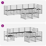  Set vanjskih sofa 8 pcs Bijela 304 x 126,5 x 73 cm | shoptok.hr