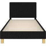  Krevet za djecu s uzglavljem Crna 90 x 200 cm tkanina | shoptok.hr